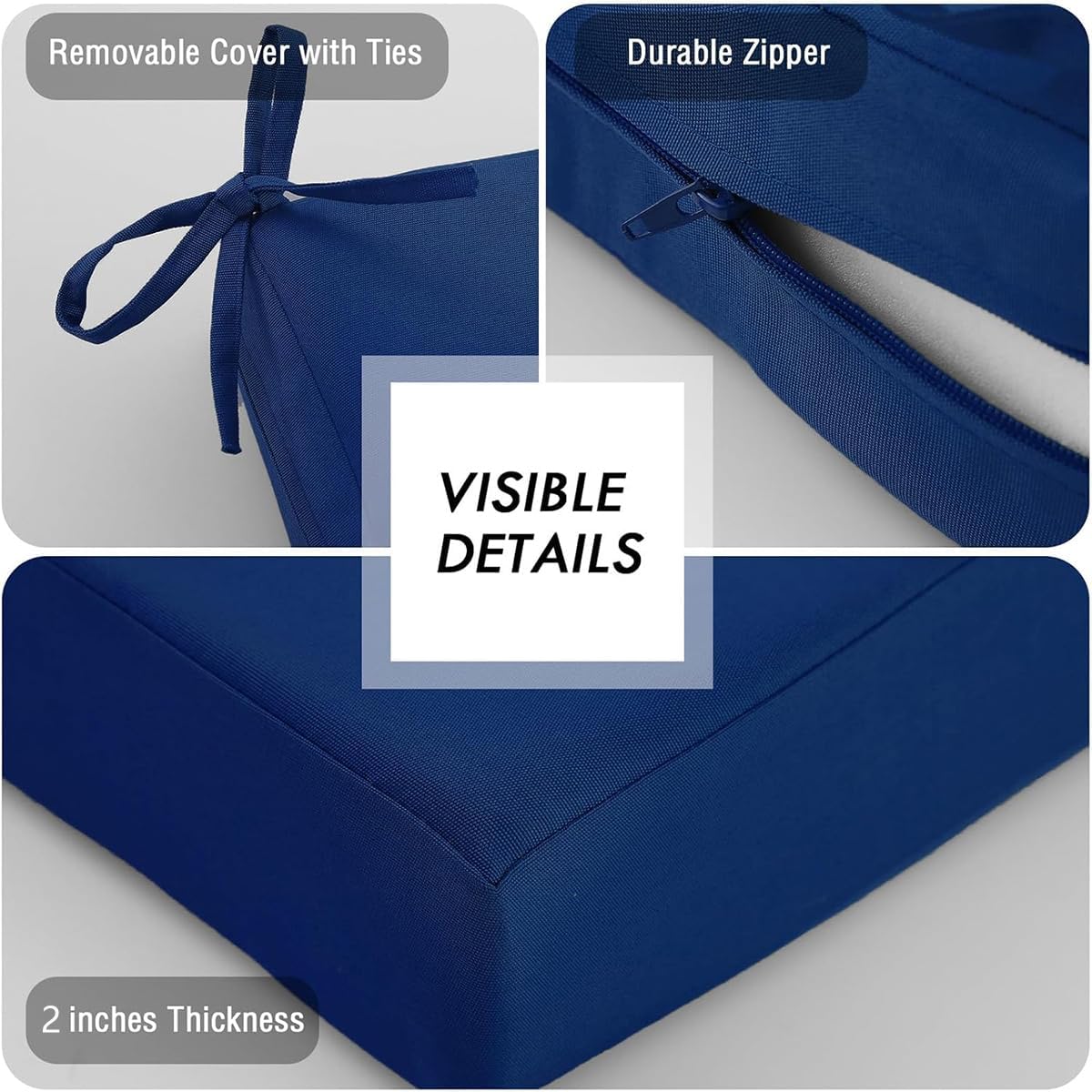 Outdoor Bench Cushion,Waterproof Fade Resistant Patio Furniture Cushions with Straps,for Patio Furniture Chair Pad, Seat Sofa Garden.(45x18x3In, Off White)