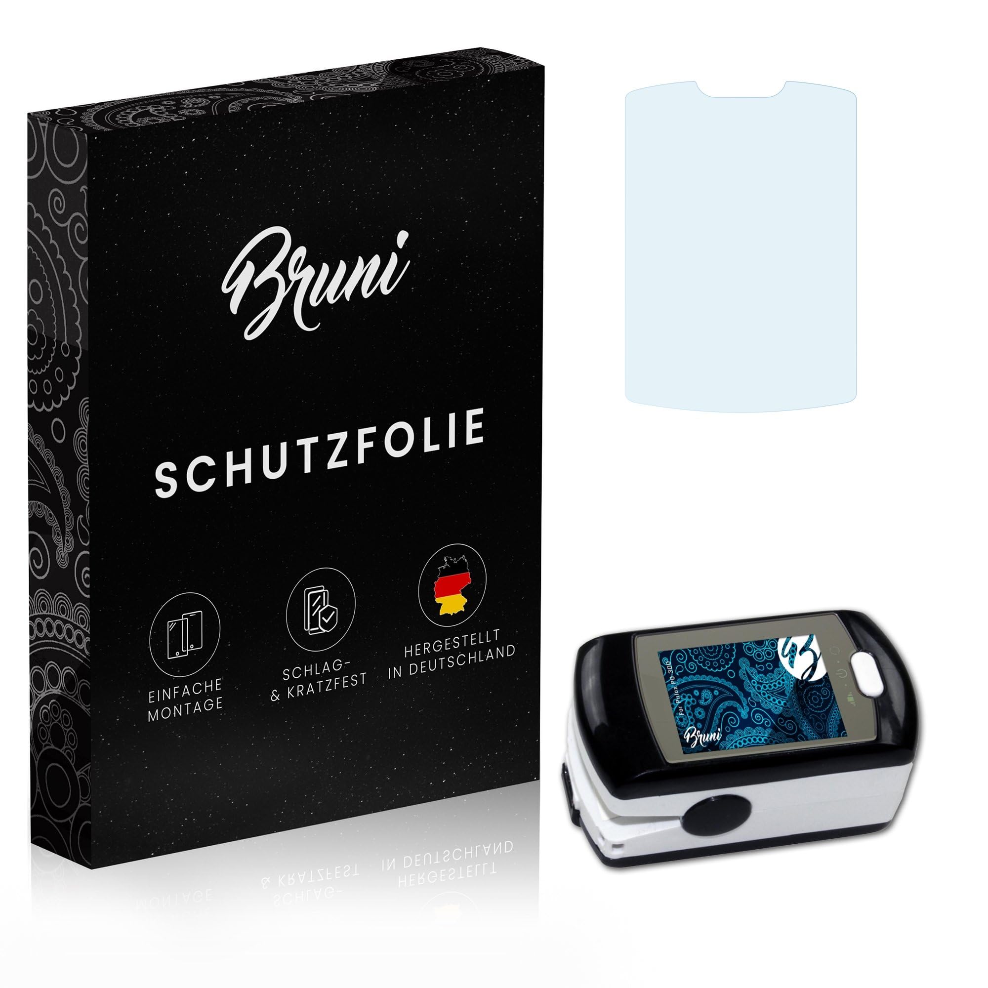 Bruni Screen Protector compatible with Pulox PO-300 Protector Film, crystal clear Protective Film (2X)