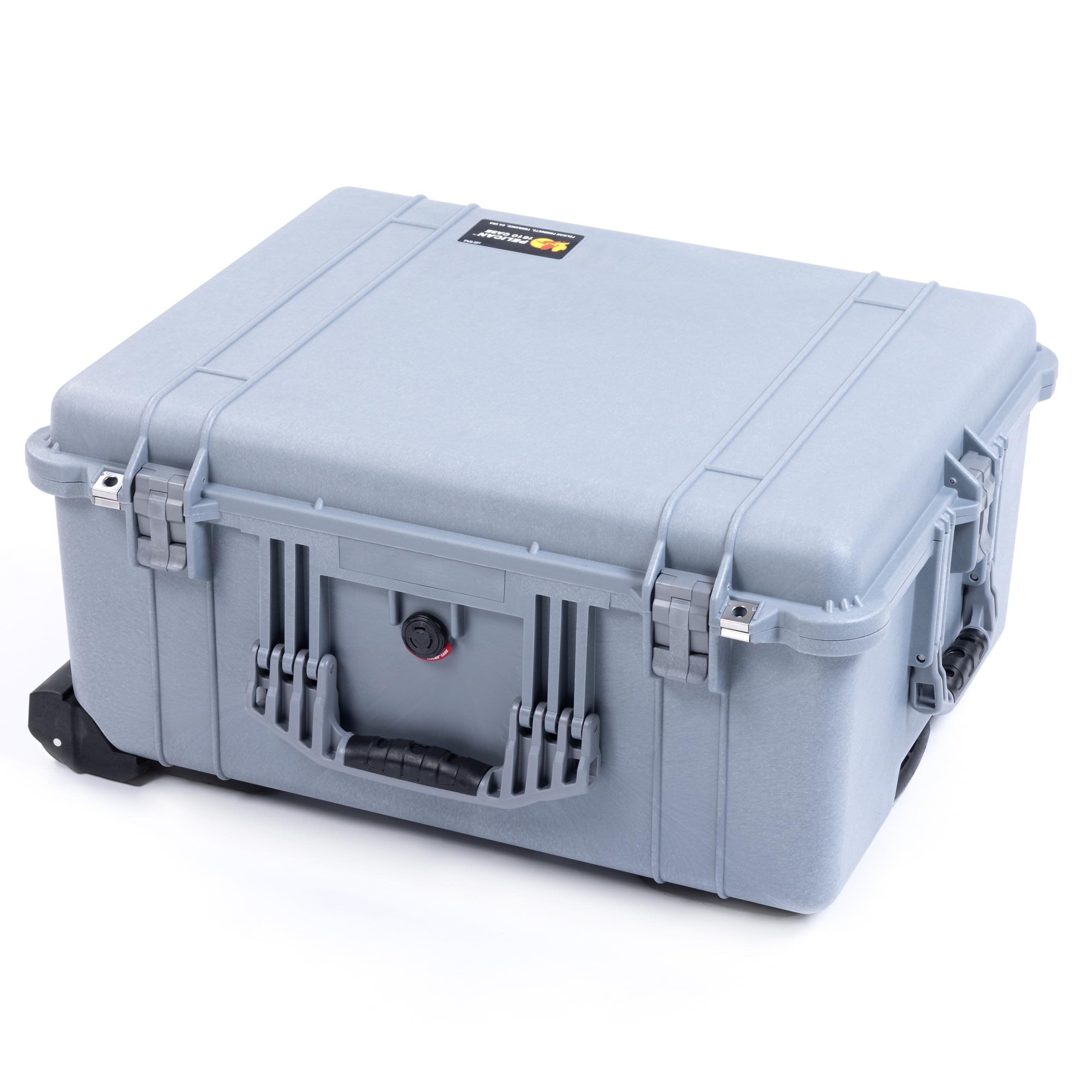 Pelican 1610 Case by ColorCase - Silver - Large Sized Waterproof Case Mesh Lid Organizer - Silver Handles & Latches
