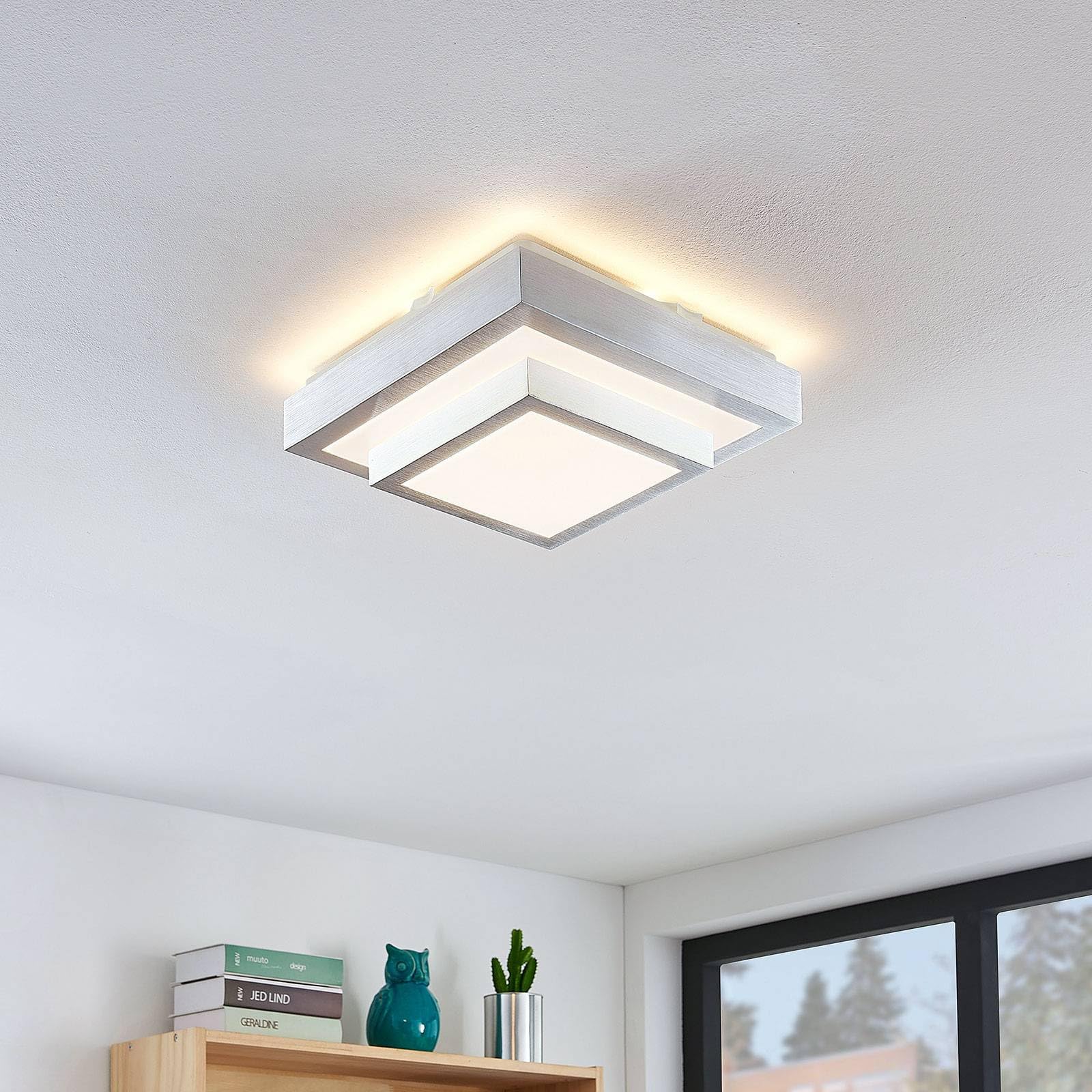 LED Ceiling Lightdimmable 'Lindum' Made Of Metal For Living Room & Dining Room