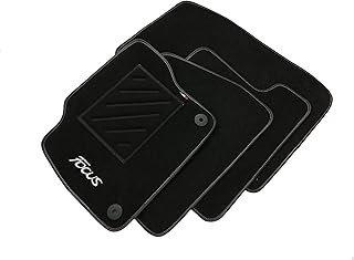 Tappetini compatibili per Focus 3° dal 2011- in Moquette con 1 Logo Ricamato e battitacco