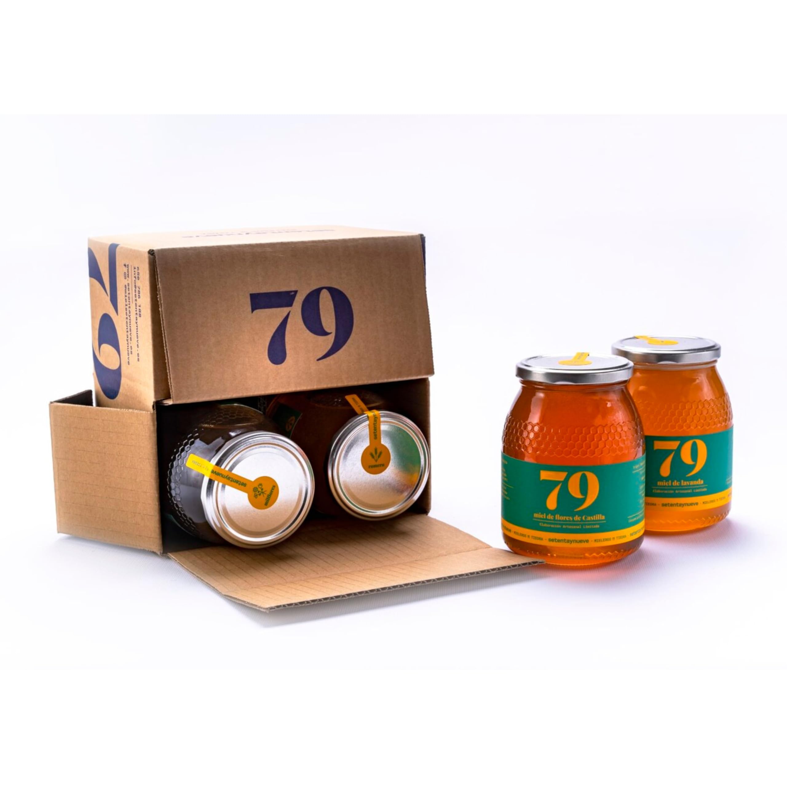 79 Setentaynueve - Miele di Lavanda Naturale Grezza | Origine: Tiedra, Valladolid | Aroma Floreale con un Tocco di Camomilla | Antisettico e Contro il Raffreddore (1000 g)