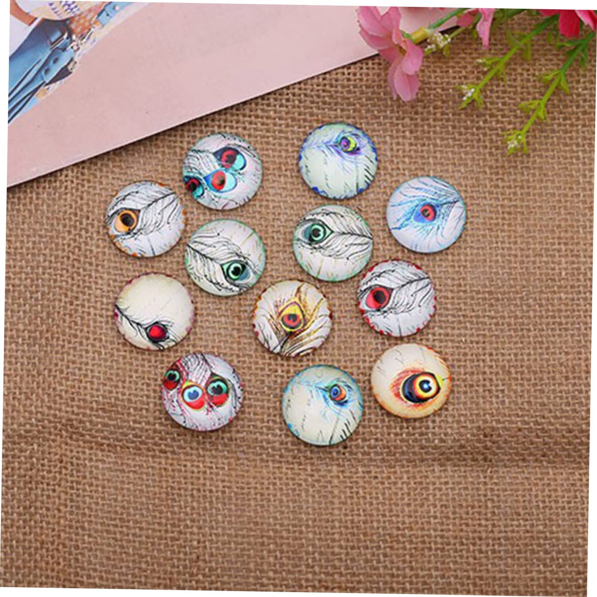 SEWACC 3piezas Parches Flores Accesorios Para Joyería Para Diseño De Aretes y Manualidades Patrón y Atractivo Para Decoraciones Variadas