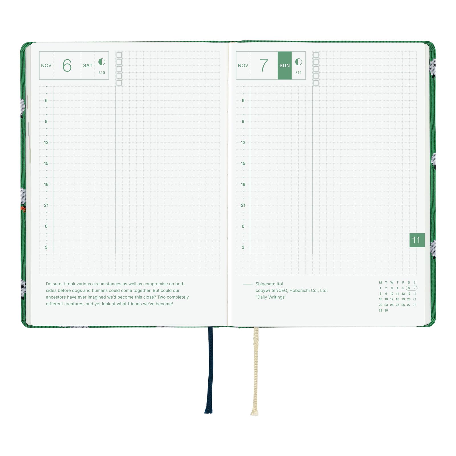 Hobonichi Techo HON A6 2027 – Bow & Tie: Sheep Sheep Sheep (English, January Start Planner)