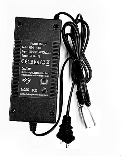 Miniatura 4 de Reemplazo nueva bicicleta eléctrica ebike 48 V cargador de batería de litio 3 pin XLR enchufe 54.6 V 2A 13S