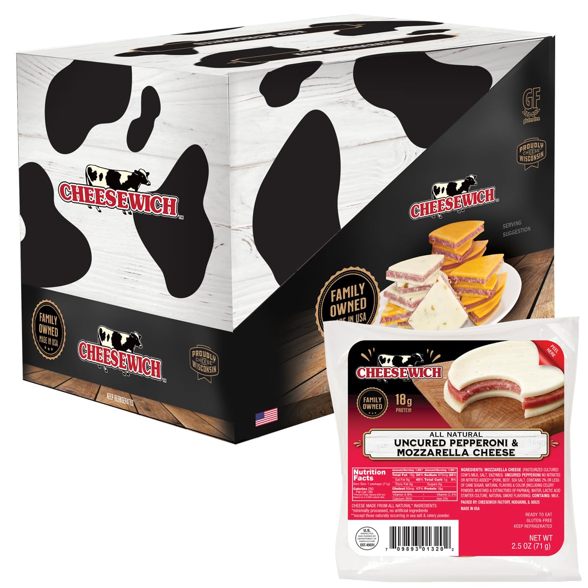 Amazon.com: Cheesewich Protein Snacks - 18g Protein Mozzarella