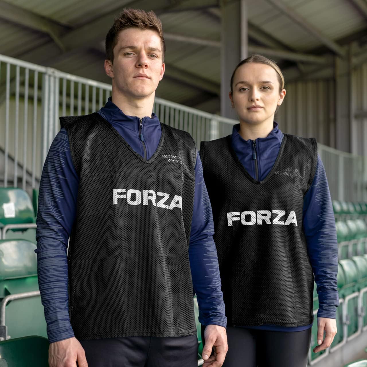 FORZA Soccer Training Pinnies/Scrimmage Vests/Sports Bibs | Packs of 5, 10 & 15 | Sizes Ranging from Kids to XXL