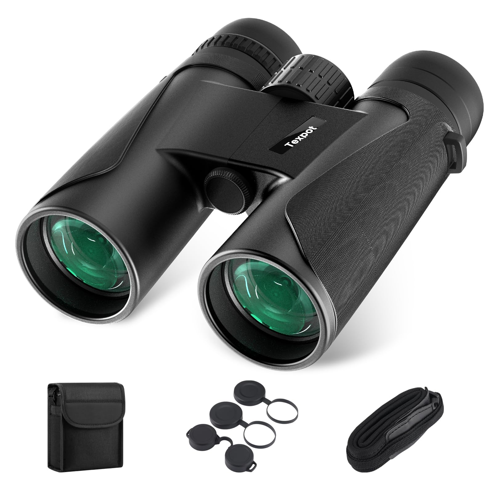 12x42 HD Binoculars for Adults High Powered, Super Bright Binoculars with Large View Low Light Night Vision, Waterproof Compact Binoculars for Bird Watching Cuise Ship Travel Hunting Stargazing