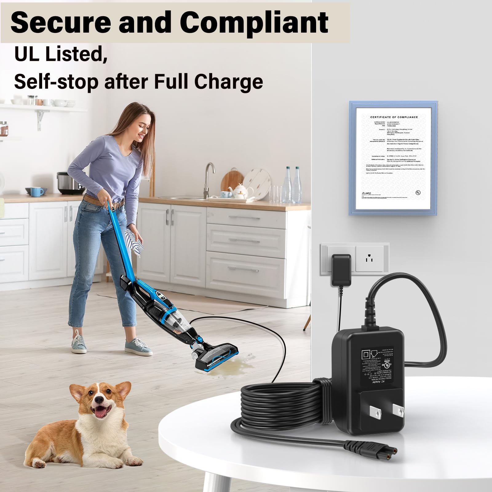 Cargador De Repuesto Para Bissell 3061 3190 3190A 31902 3191 3191C, Para Aspiradora Inalámbrica Bissell 3061 De Peso Pluma De 10.8 V, Batería De Iones De Litio De 14 V, 0.8