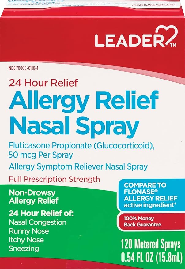 Leader 24 Hour All Day Allergy Relief Nasal Spray