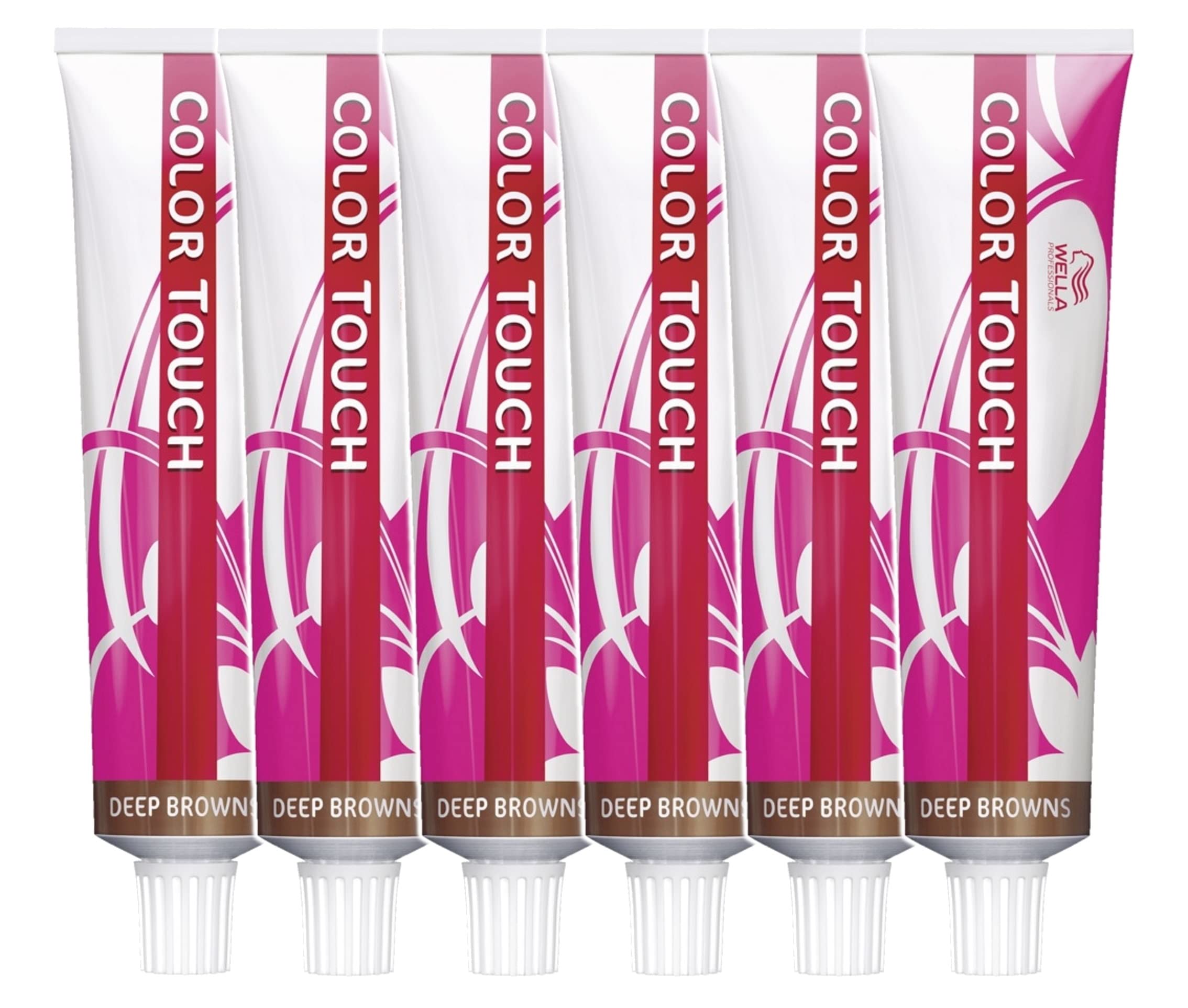 6er Wella Professionals Color Touch 77/45 Mittelblond Intensiv Rot Mahagoni 60 ml