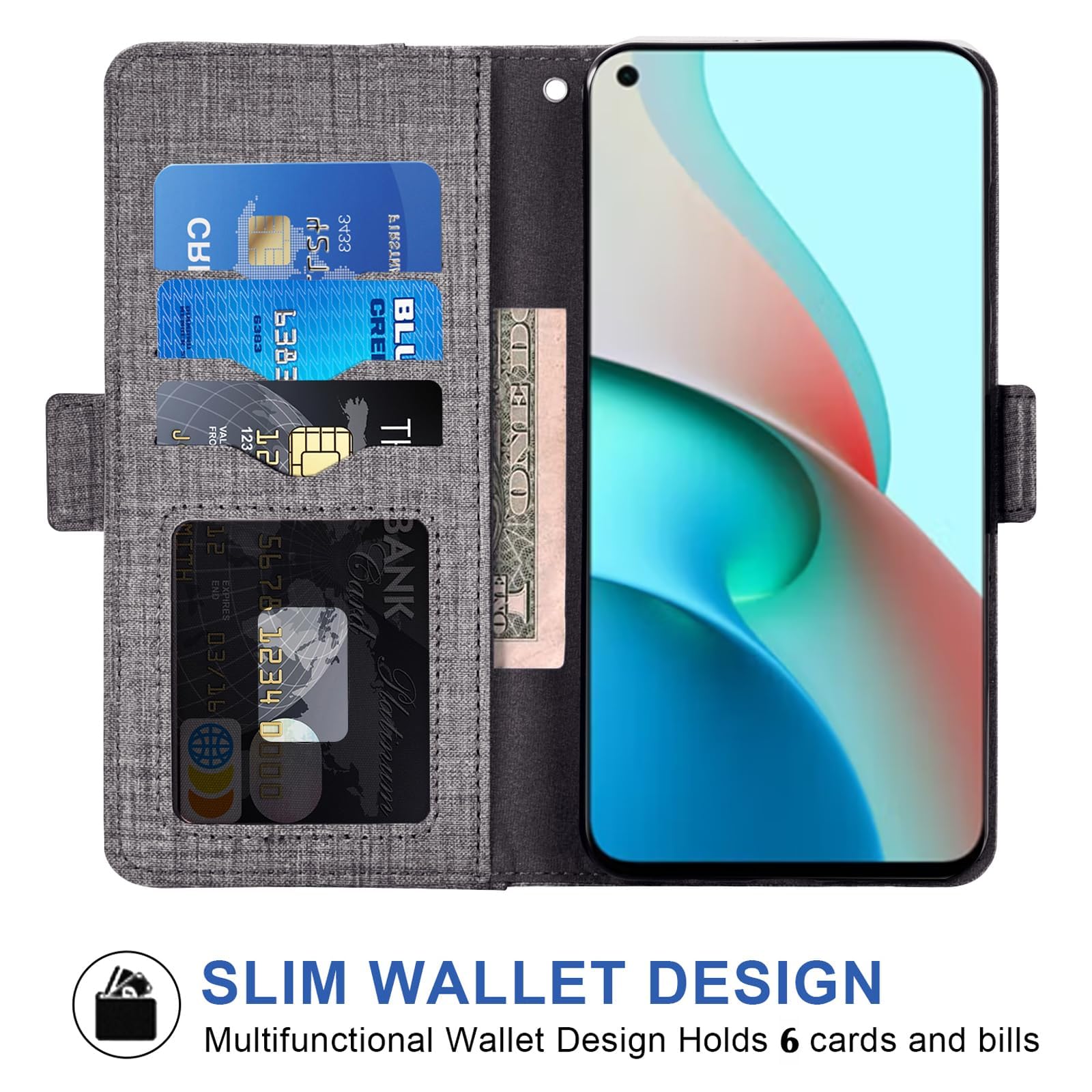 Pour Xiaomi Redmi Note 9-Redmi 10X 4G Etui de Protection Housse Téléphone Cuir Portefeuille