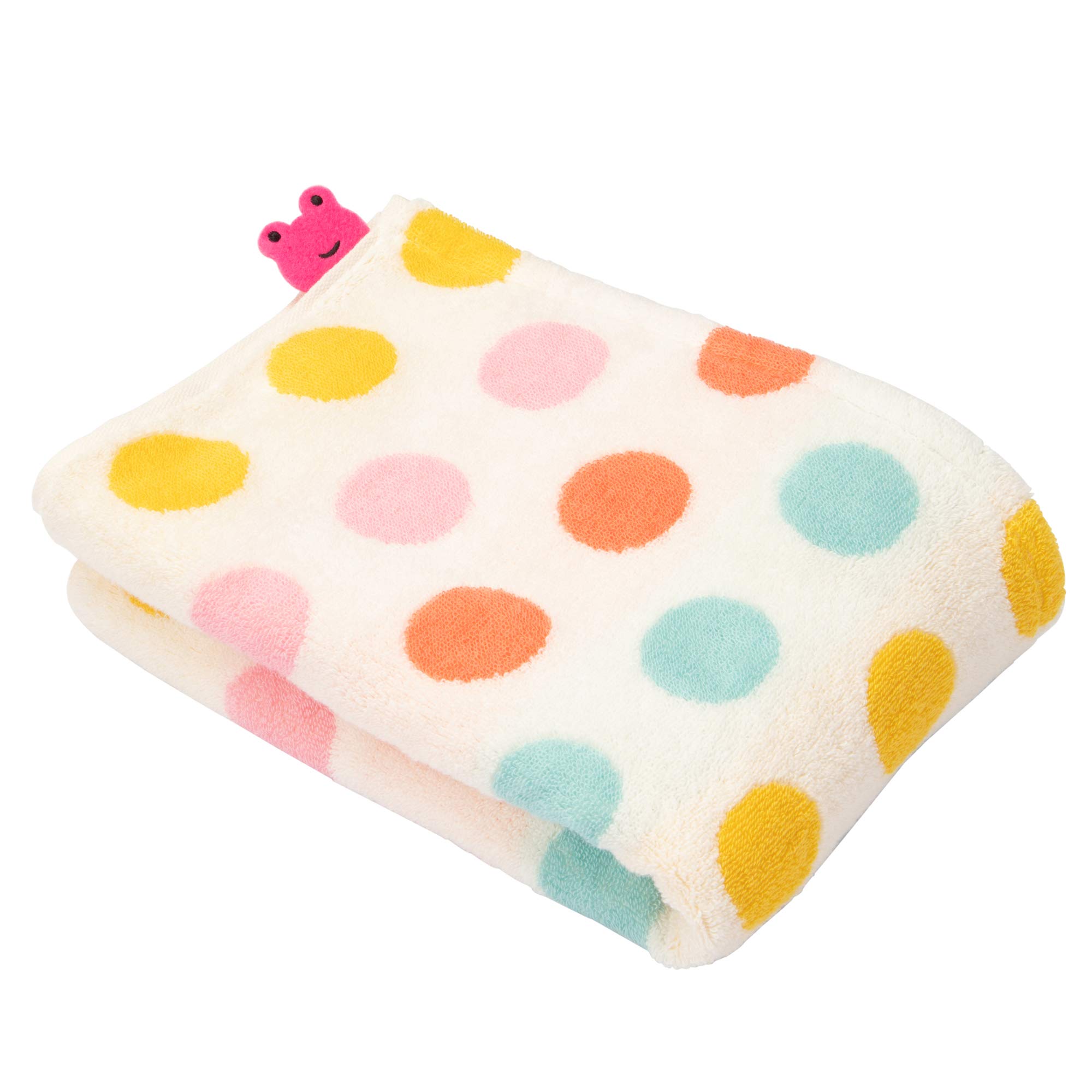 Amazon｜西川 (Nishikawa) 今治 タオル バスタオル 綿100% マタノアツコ カラフルキャンディー カエル ドット 水玉 ふわふわ  やわらか 日本製 アイボリー TT11353610I｜ハンドタオル - ホーム＆キッチン オンライン通販