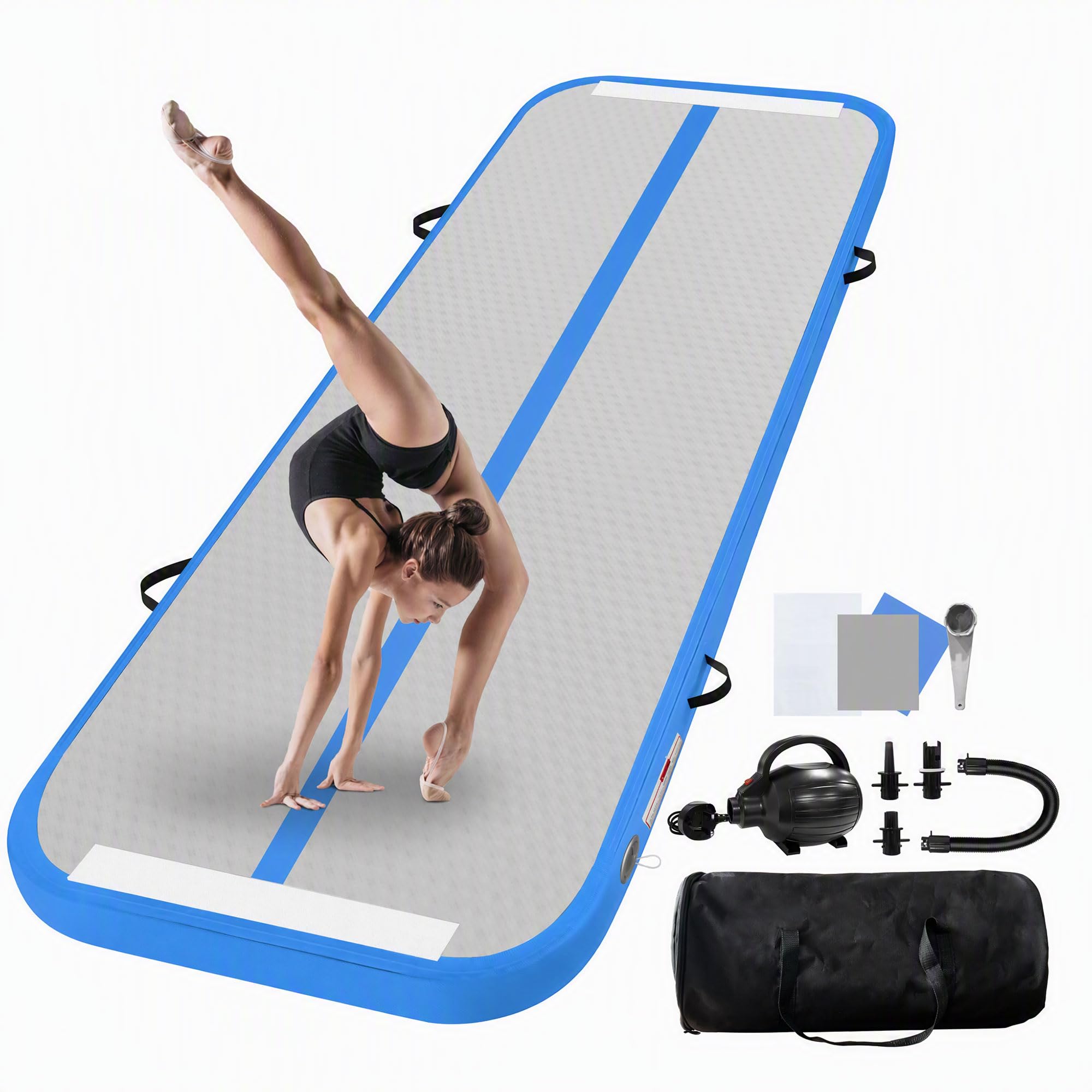 Colchoneta hinchable para gimnasia, colchoneta Airtrack Tumbling