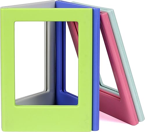 Miniatura 8 de QUEEN3C 10 piezas coloridas mini película magnética de 3 pulgadas, marco de fotos mini de mesa, marco de fotos magnético para nevera. Compatible con