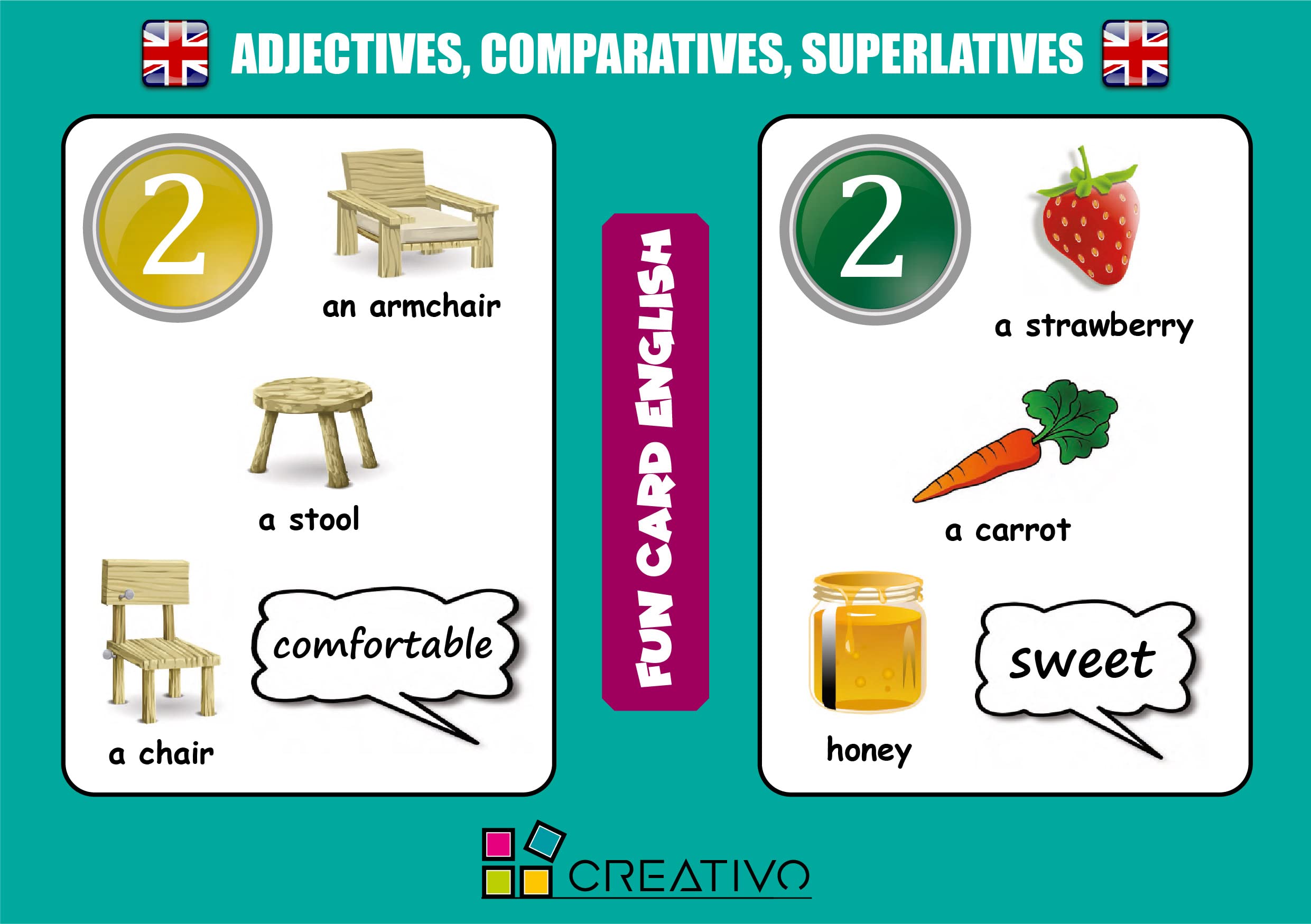 ENGLISH ADJECTIVES COMPARATIVES AND SUPERLATIVES FICHAS
