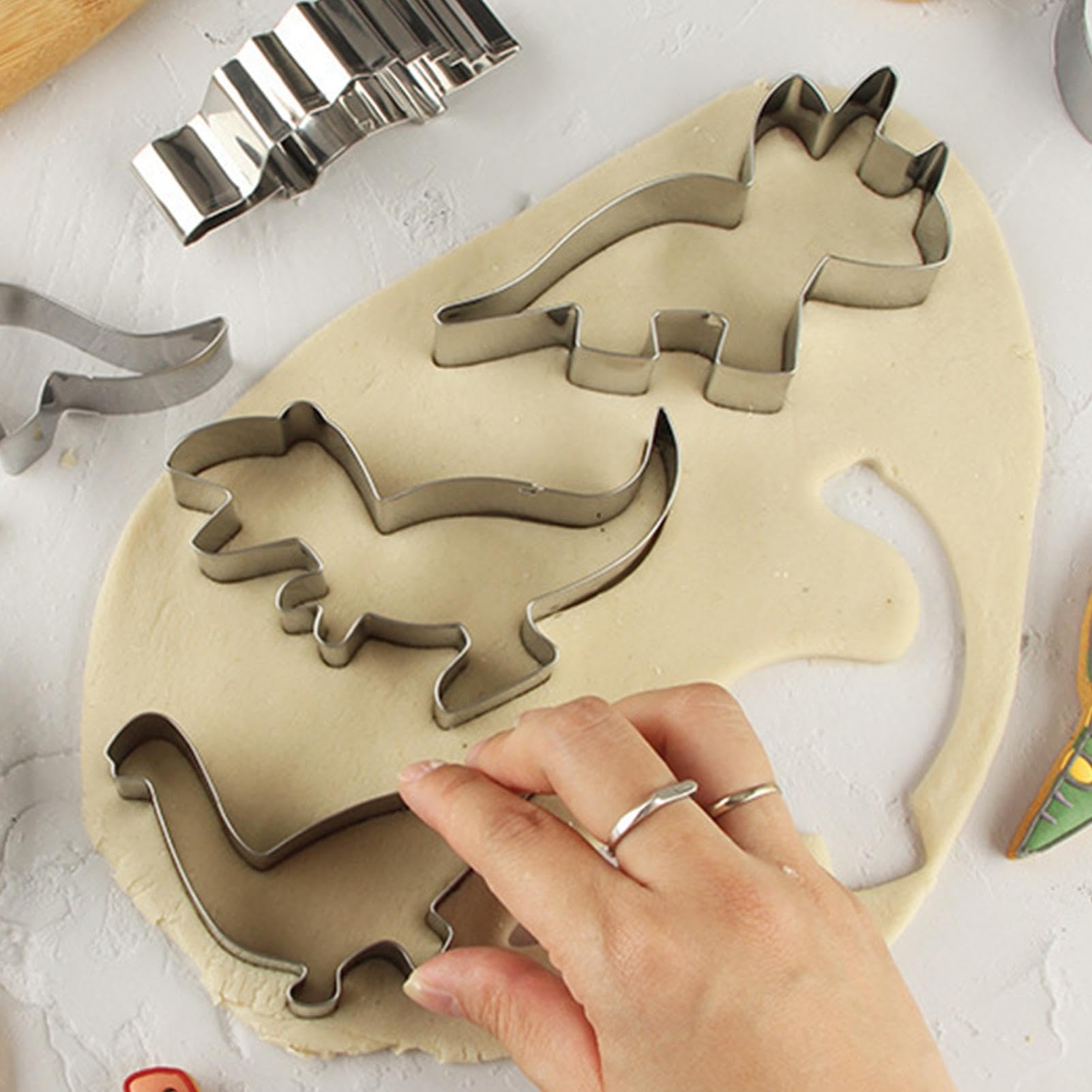 Formine per biscotti a forma di dinosauro, set di 8