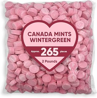 Wintergreen Mint Candy 2 Pounds (Approx 265 Pieces) Individually Wrapped – Bulk Bag for Office, Parties, Fresh Breath