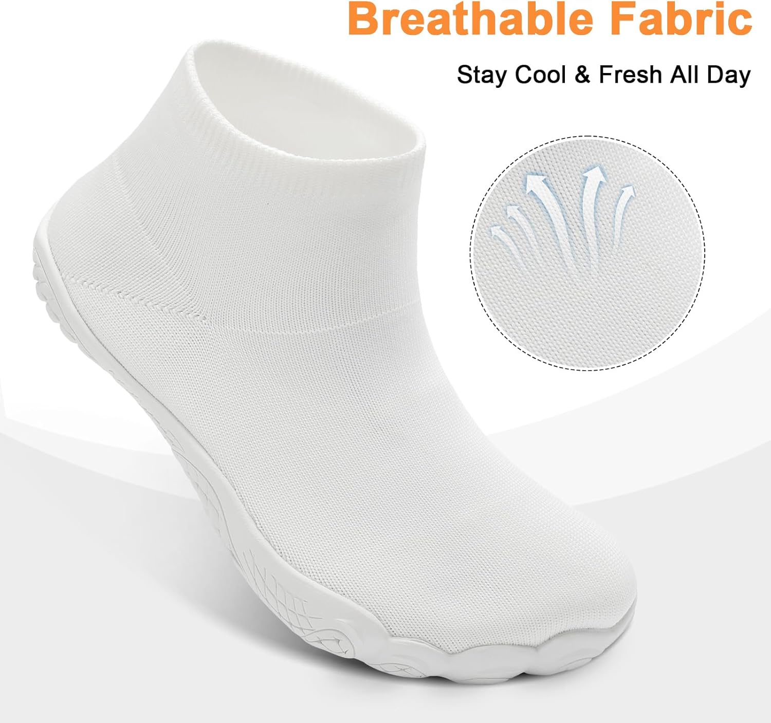 Minimalist Barefoot Sock Shoes for Women Men Wide Toe Box Zero Drop Slip On Walking Hiking Water Grounded Footwear - Image 5