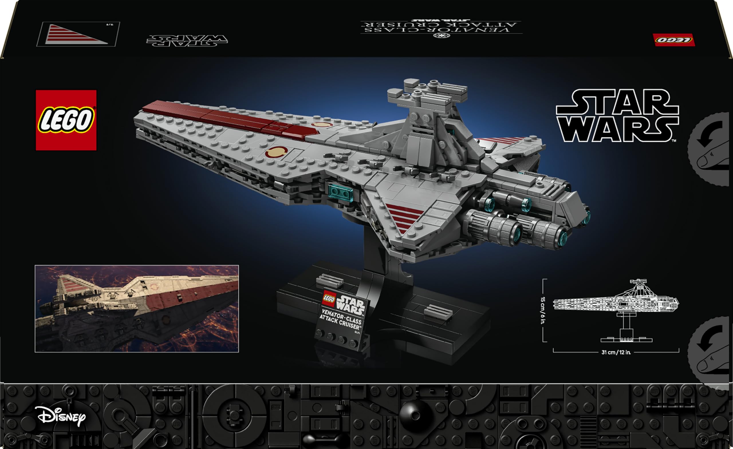 LEGO Star Wars 75441 Angriffskreuzer der Venator-Klasse - Modellbau-Set des republikanischen Kriegsschiffs für Erwachsene - Deko für Wohnzimmer & Regal - Geschenk für Fans von Die Rache der Sith