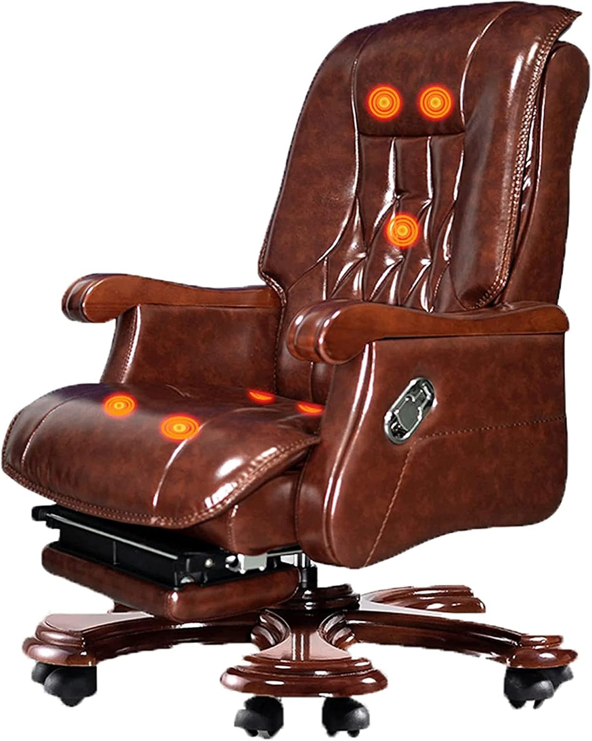 Tolalo オフィスチェア管理委員会 ホームオフィスデスクの椅子太陽の花革執行椅子 リモコンマッサージ機能を備えた 電子スポーツの椅子を持ち上げて回転させることができます ついに再販開始