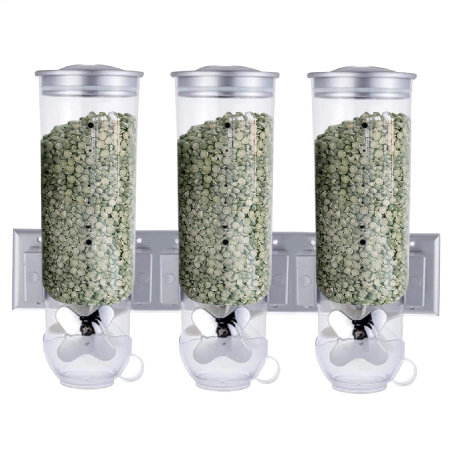 Contenitore per cereali da parete – cestino per prodotti secchi | Dispenser per cereali con bicchiere, contenitore per cereali a parete per alimenti secchi e snack, per