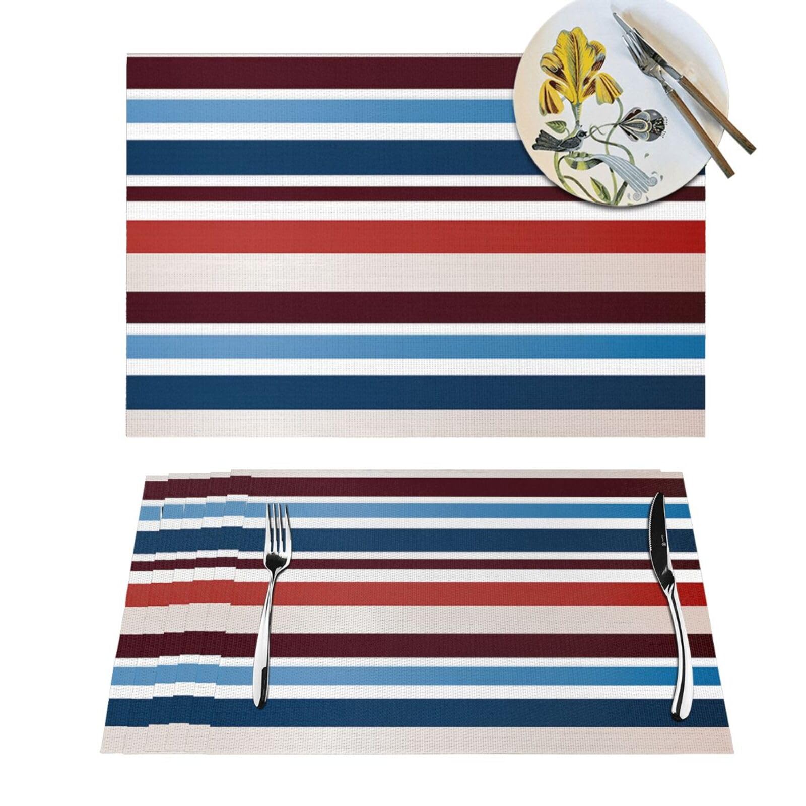 Sets de table en vinyle resistants a la chaleur lot de 4 tapis de table antiderapants