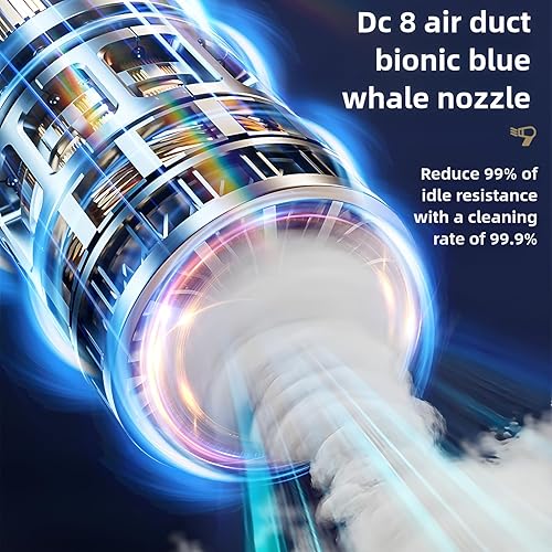 Miniatura 4 de Aspiradora de mano inalámbrica, aspiradora de mano con teclado portátil, mini aspiradora inalámbrica de 12000 Pa con motor sin escobillas 3 en 1 y