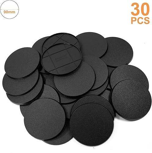 Vista 14 de Evemodel 40 unids 3.150 in bases redondas para juegos de guerra mesa simulación militar escena ABS plástico