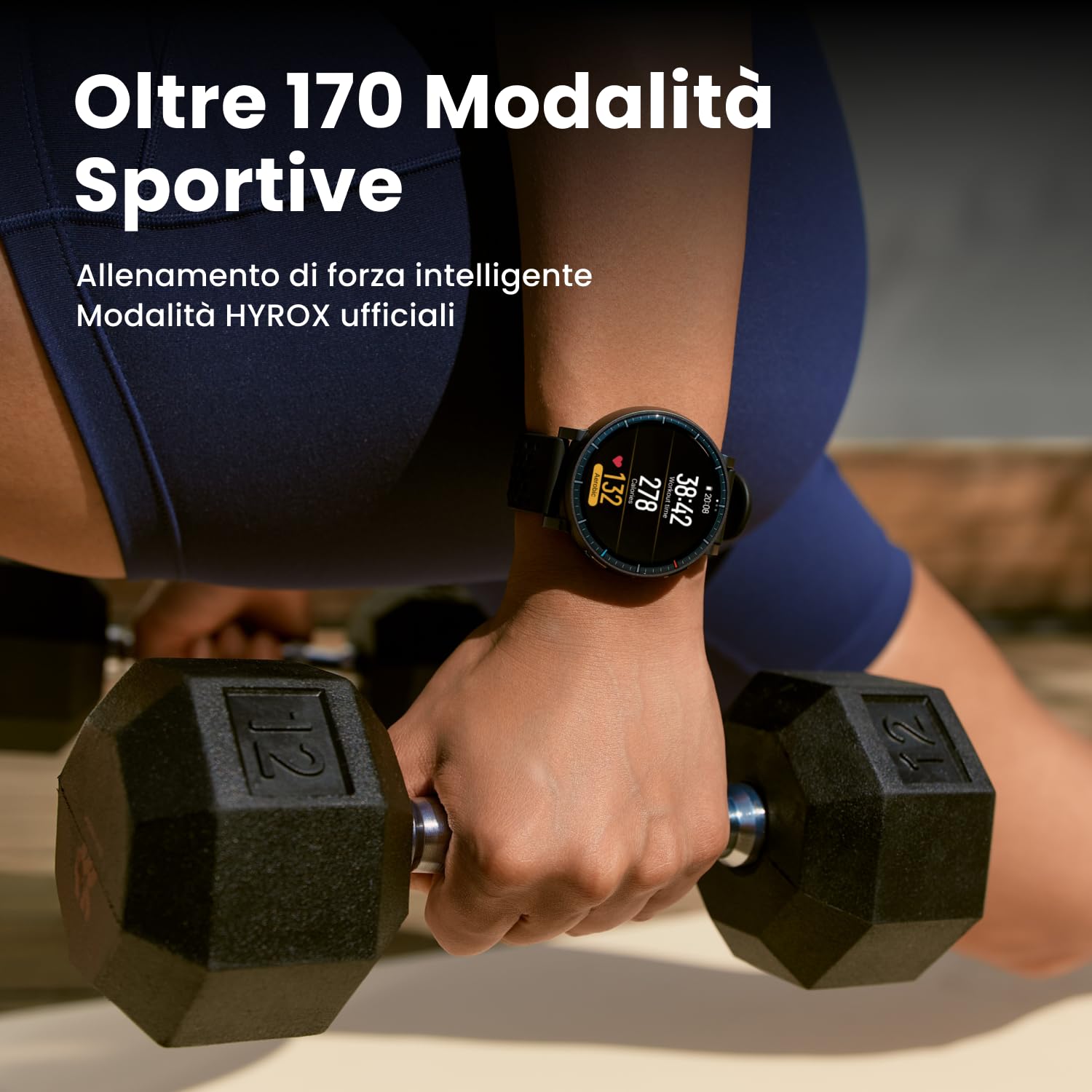 Amazfit Active Max 48mm Smartwatch 1,5'' AMOLED, 25 Giorni Autonomia, Mappe Offline, NFC, GPS, 4GB di Memoria, 170+ Sportive, 5 ATM, Monitoraggio Fitness, Sonno & Battito per Android/iPhone