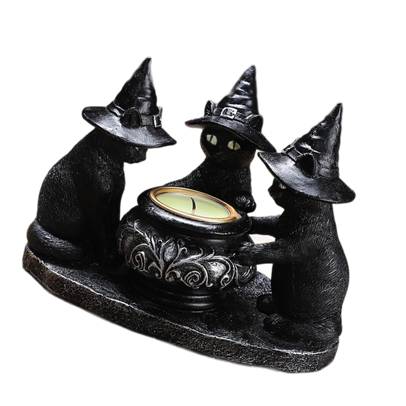 Halloween Holders Tealight Votive Holder Decorative Candlestick Holder Centerpieces Halloweens Decorations Black Cats Votive Candleholders Halloween Cats Tealight