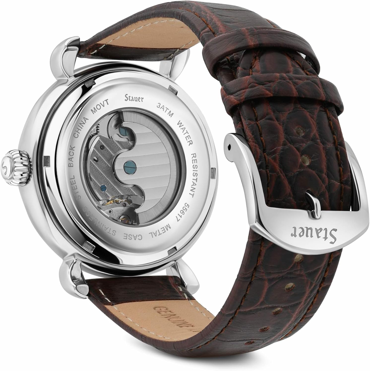Stauer Copernicus Open Heart Automatic Watch back view