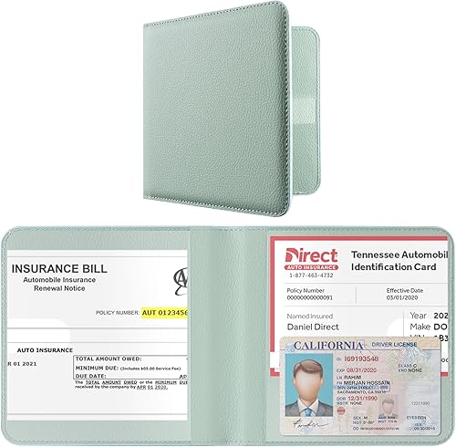 Miniatura 27 de CoBak - Estuche para registro y seguro del auto, organizador para la guantera o compartimento del auto o camión, ideal para documentos esenciales