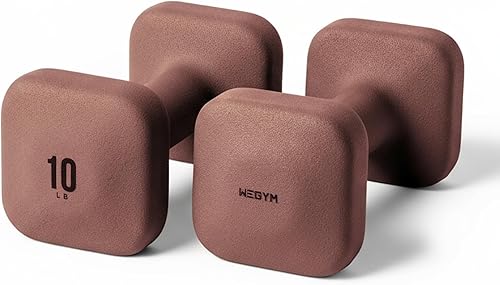 Miniatura 36 de WeGym SafeGrip Square Dumbbells with Anti Slip Handles, Aesthetic Free Weights for Home Workouts, Stable Design Prevents Rolling during Floor