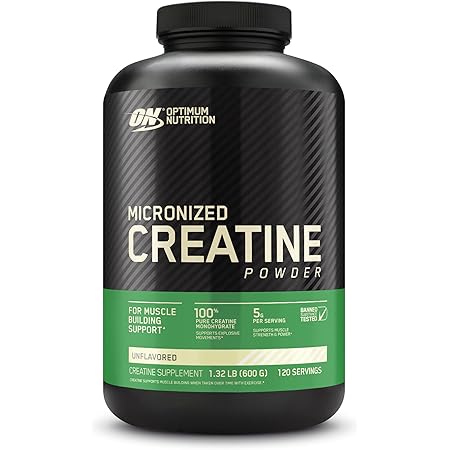 Optimum Nutrition Micronized Creatine Monohydrate Powder, Unflavored, Keto Friendly, 120 Servings (Packaging May Vary)