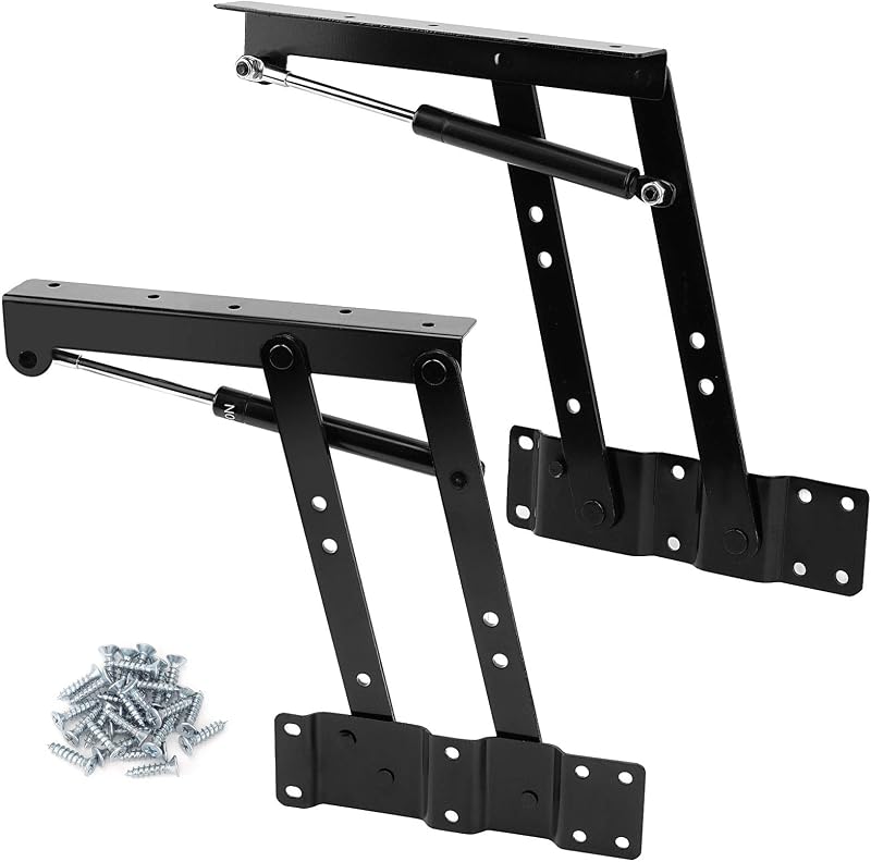ZOENHOU 150N Folding Lift Up Top Coffee Table Hardware Hinges with Screws | 2PCS Full Sealed Adjustable Coffee Table Hydraulic Lifting Top Joint Frame Mechanism Hinge Brackets for Furniture Accessory