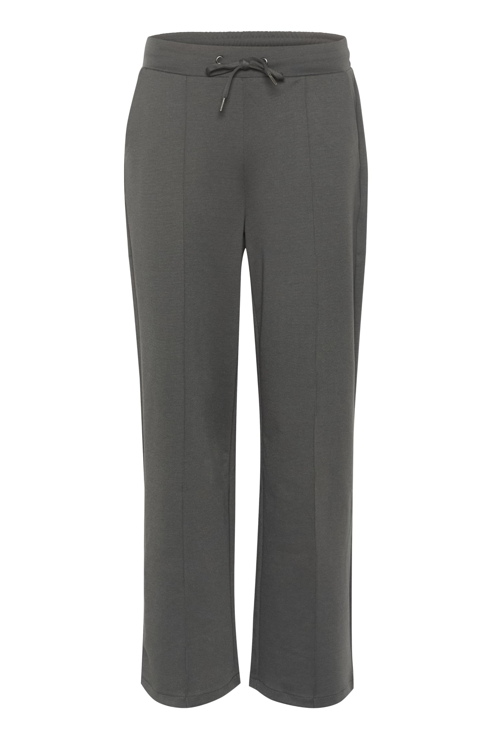 Kaffe Women's Dark Grey Kajenny Tie Waist Straight Trousers In Small