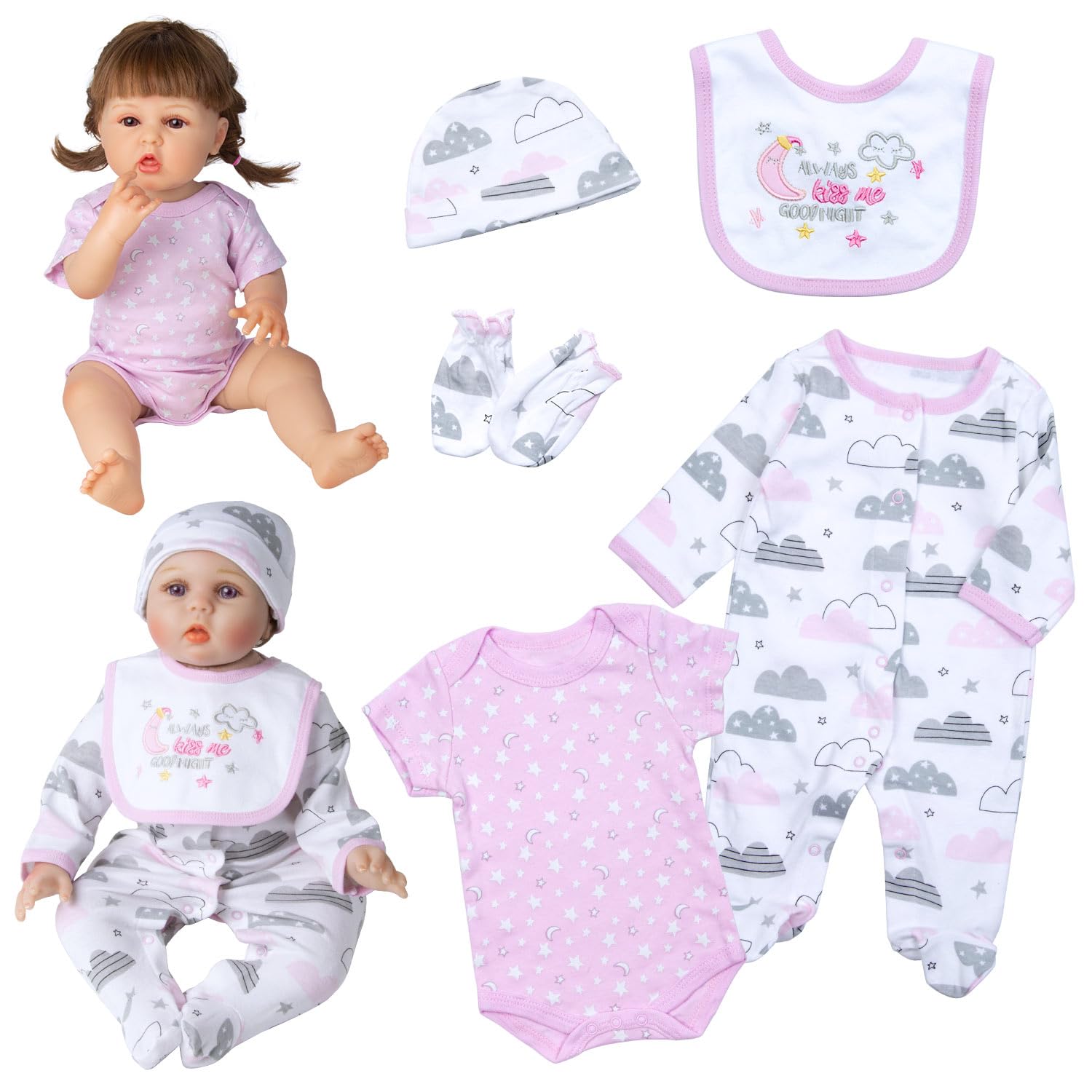 Amazon.co.jp: Reborn Baby人形 服 衣装 22インチ 女の子 衣類