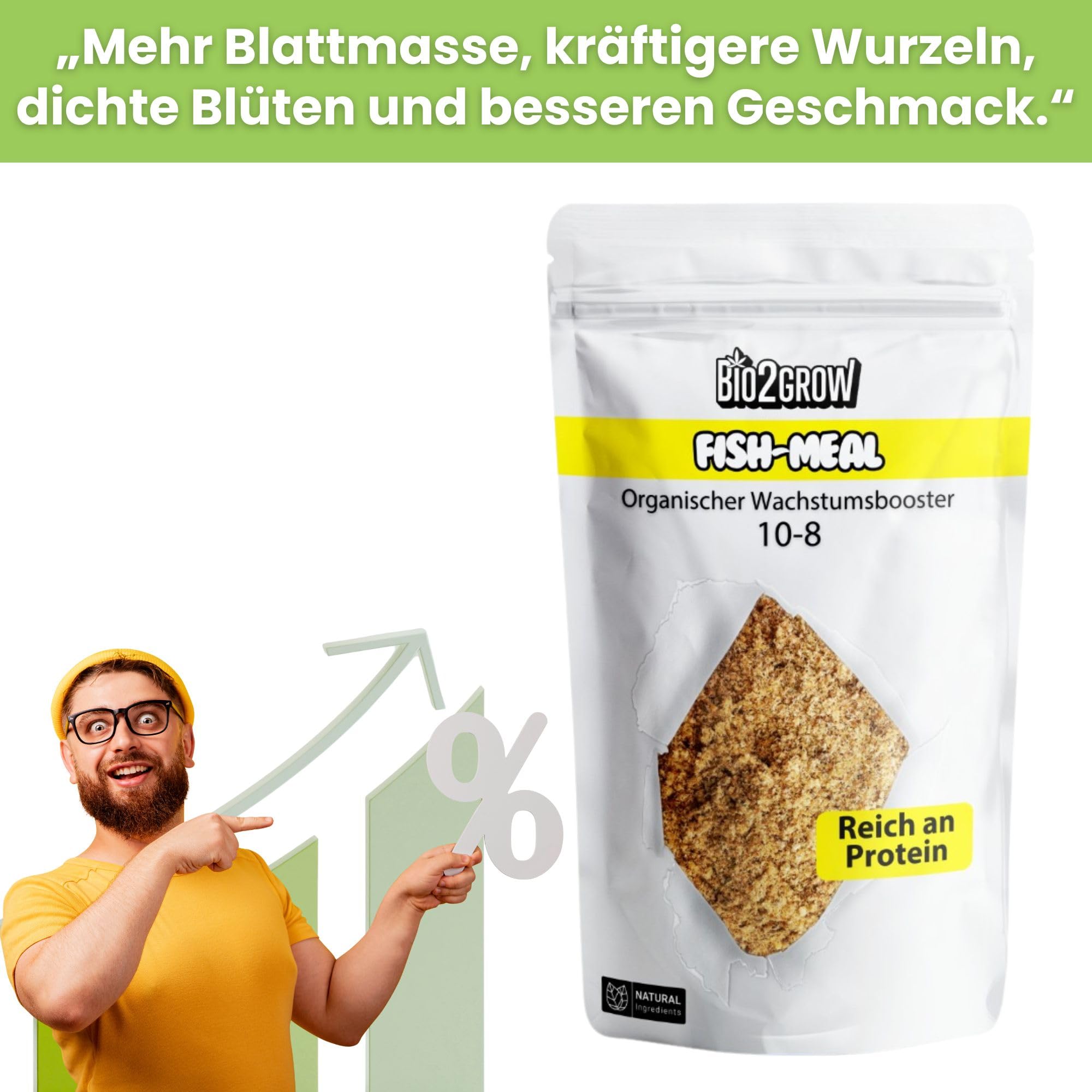 Fish Meal 3,5KG – Natürlicher Fischmehl Dünger – Organischer Stickstoff & Phosphor – Für Wachstum & Blüte