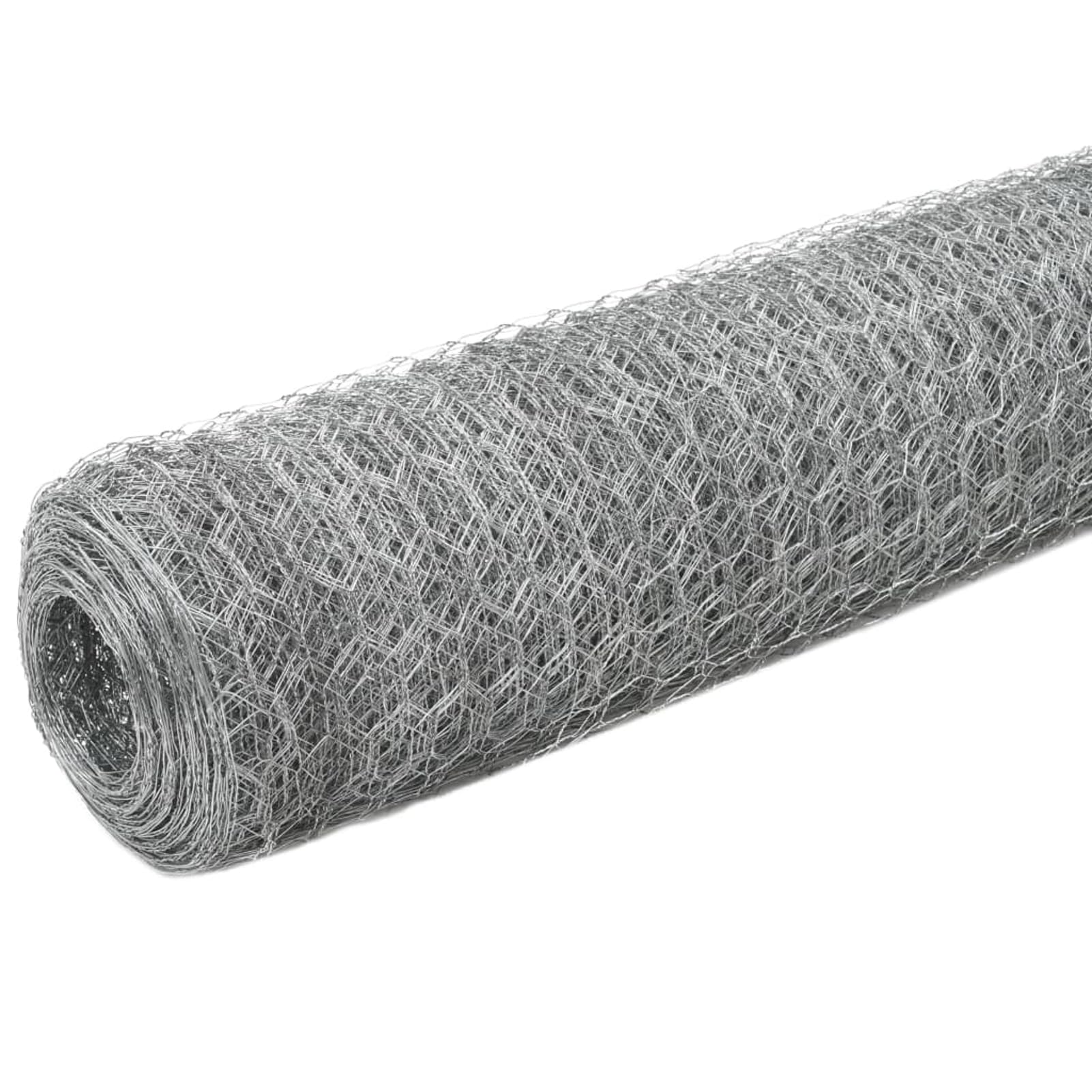 Maschendrahtzaun verzinkt 25x1,5 m, sechseckig, 13 mm, 0,5 mm | Verzinkter Stahl – witterungsbeständig, tier- und pflanzensicher, biege- und schneidbar
