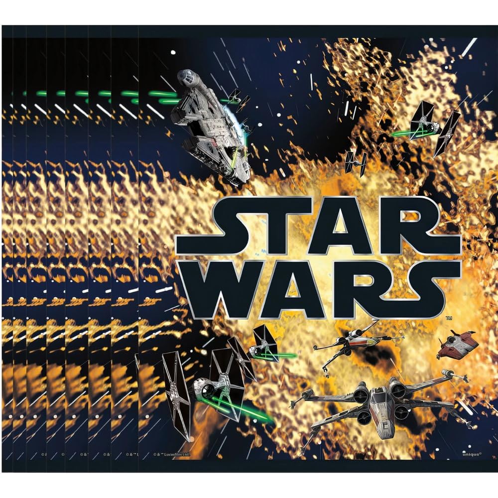 Multicolor Star Wars Classic Loot Bags (8 Count) - Iconic & Eco-Friendly Material, Perfect for Epic Themed Parties & Galactic Celebrations