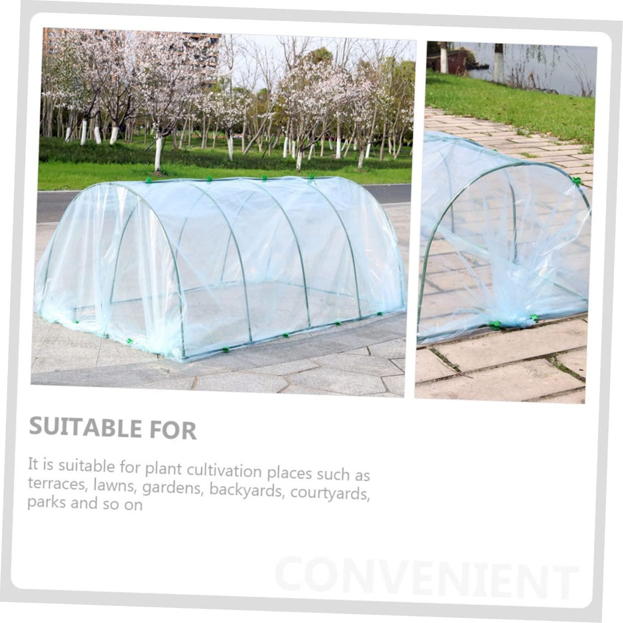 POPETPOP Greenhouse Support Bracket Plant Cover Frost Plant Covers Garden for Raised Beds DIY Greenhouse Accessory Safe Plastic Material