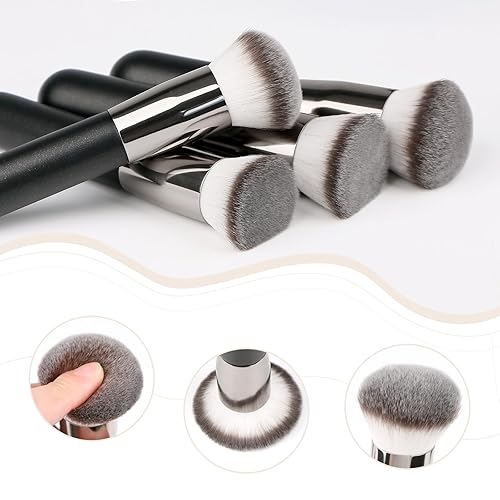 Miniatura 4 de Kabuki - Brocha para base de maquillaje para maquillaje líquido y en polvo