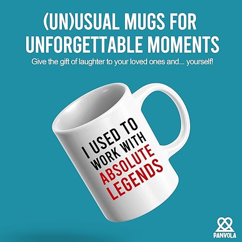 Miniatura 2 de Panvola Taza de café con texto en inglés "I Used To Work With Absolute Legend Coworker Retirement New Job Goodbye Workplace Office Colleague" (11 oz)