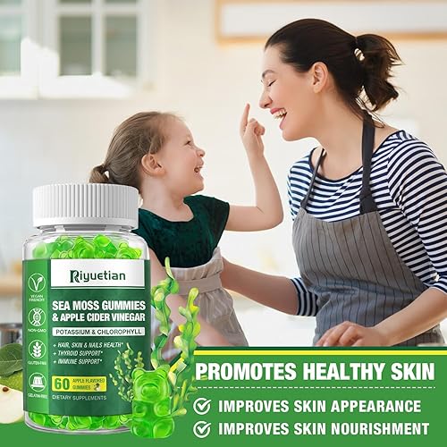 Miniatura 3 de Paquete de 2 gomitas de musgo marino  120 ositos veganos irlandeses de musgo  Hecho con gel de musgo marino natural y orgánico, vejiga y raíz de