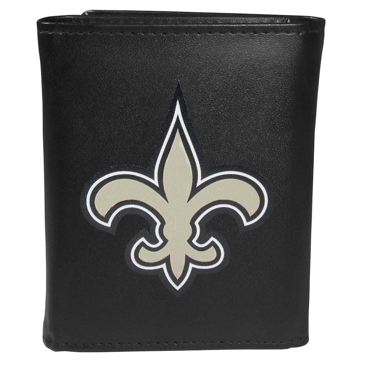 Siskiyou Sports NFL New Orleans Saints Tri-fold Wallet Large Logo, Black