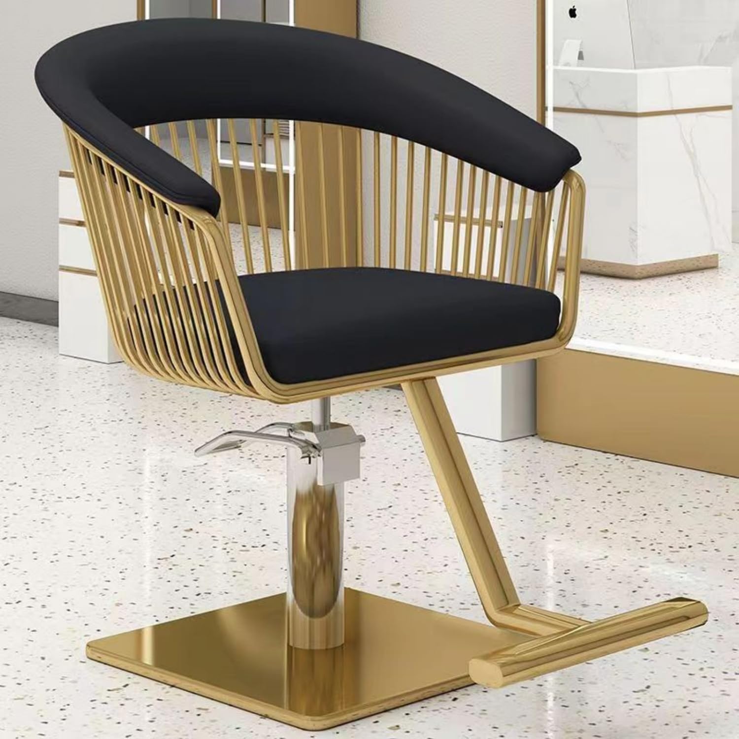 Salon Chair for Hair Stylist with 360° Swivel,Adjustable Height Hydraulic Hairdressing Chair for Beauty Salon Barber Shop Tattoo Parlor,Black