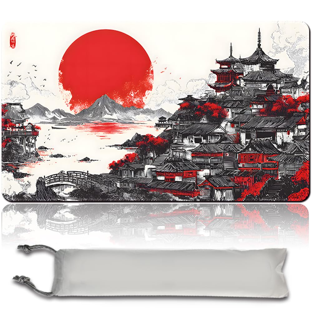 MTG Premium XXL Gaming Mat (60 x 35 cm) - High-Resolution Fantasy Design - Non-Slip Rubber Mat for TCG/CCG/MTG (No Zone, mtg50-5)