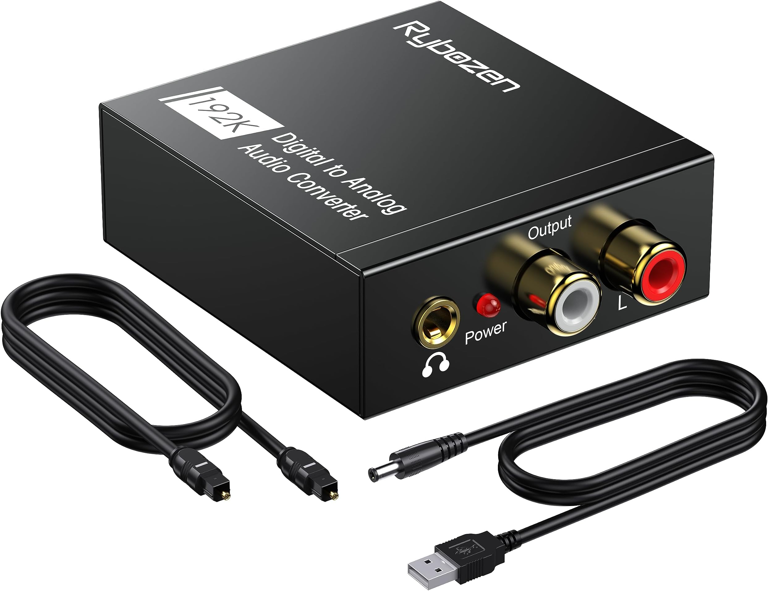 Digital to Analog Audio Converter 192KHz, DAC Digital SPDIF Coaxial Optical Convert to L/R RCA, Toslink Optical to 3.5mm Jack Audio Adapter for PS4 HD DVD Home Cinema Systems