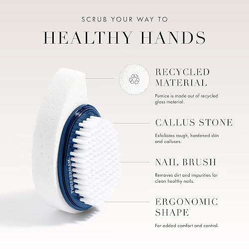 Miniatura 4 de Tweezerman Exclusivo cepillo de uñas azul nocturno y removedor de callos